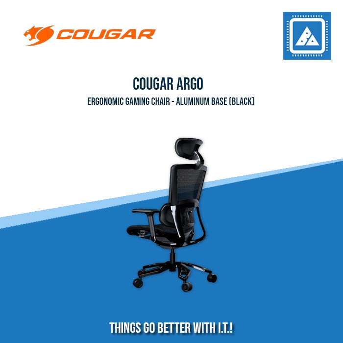 COUGAR ARGO ERGONOMIC GAMING CHAIR - ALUMINUM BASE (BLACK/BLACK ORANGE) COUGAR ARGO ERGONOMIC GAMING CHAIR - ALUMINUM BASE (BLACK/BLACK ORANGE)